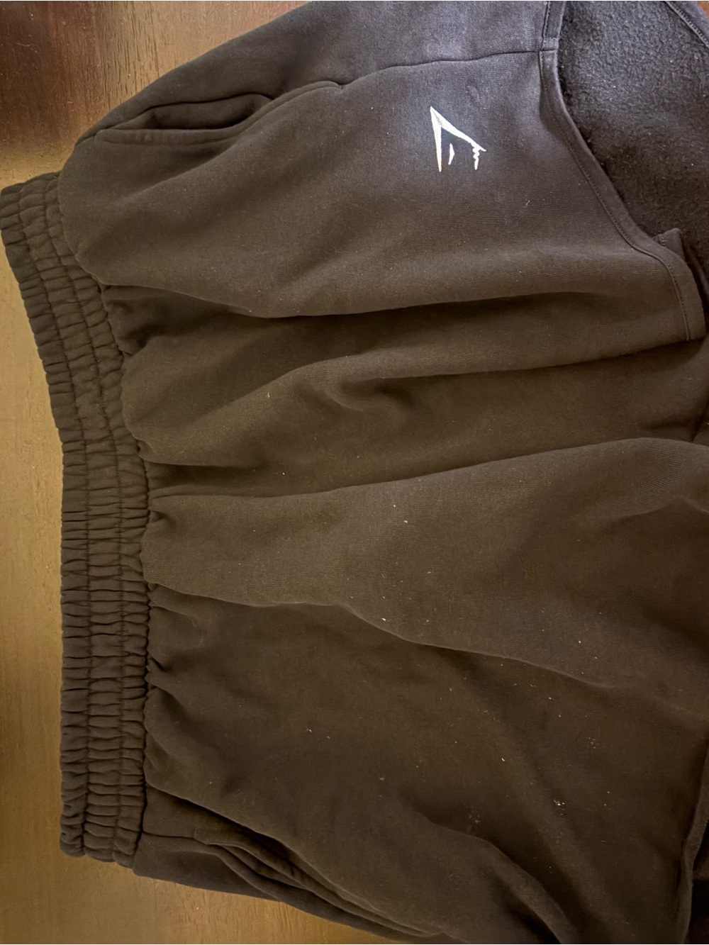 Gymshark Black Athletic Shorts with White Logo